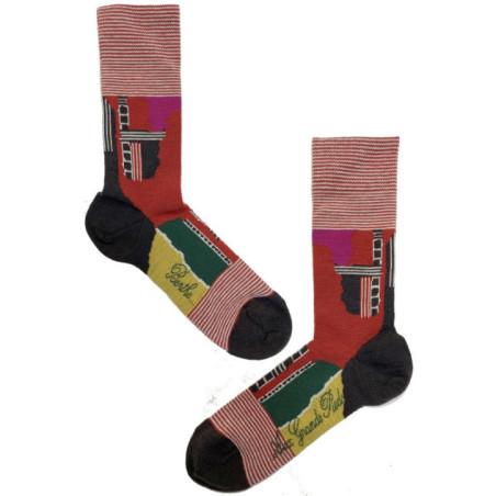 Chaussettes Berthe aux grands Pieds Hiver Art Cubisme