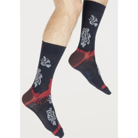 Chaussettes-Berthe-aux-grands-pieds-HIVER-laine-BAG20H-homme-kimono-lavande-doré