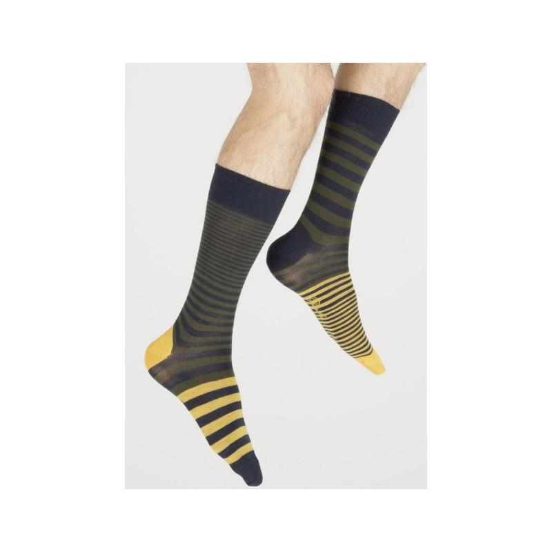 Chaussettes Berthe aux grands Pieds Hiver rayures Asymétriques