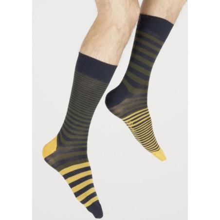 Chaussettes Berthe aux grands Pieds Hiver rayures Asymétriques