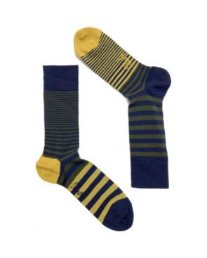 Chaussettes Berthe aux grands Pieds Hiver rayures Asymétriques