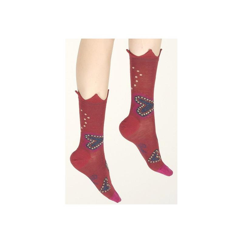 Chaussettes Berthe aux grands Pieds hiver Coeurs bijoux