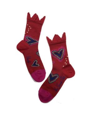 Chaussettes Berthe aux grands Pieds hiver Coeurs bijoux