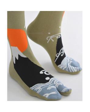Chaussettes Japonaises Estampes Fuji et Vagues