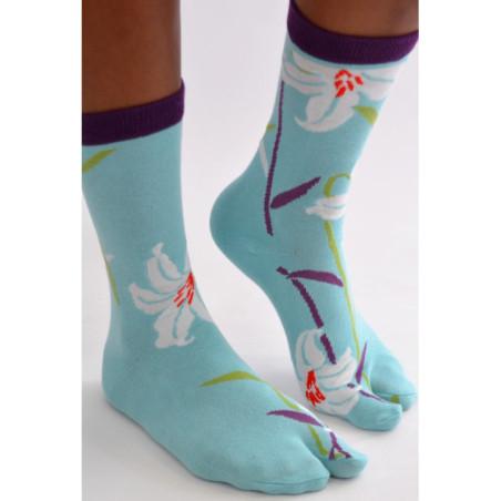 Chaussettes Japonaise Fleurs de Lotus