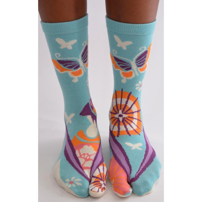 Chaussettes Japonaise La Fille aux Papillons