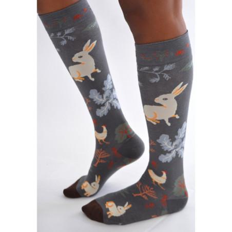 Mi Bas Les Petits Caprices Nature lapin et poule