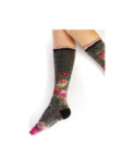 Mi bas Fil de Joie Laine Angora Grisettes fleurie