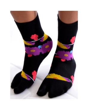 Chaussettes-japonaises-coton-les-petits-caprices-violette-fleuries-profil