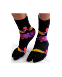 Chaussettes Japonaise Violettes Fleuries