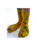 Chaussettes Japonaises Moutarde Fleuries