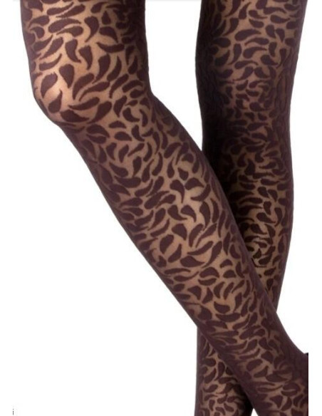 Collant Emilio Cavallini Feuillage bordeau