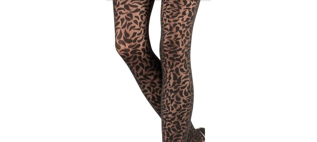 Collant Emilio Cavallini Feuillage noir