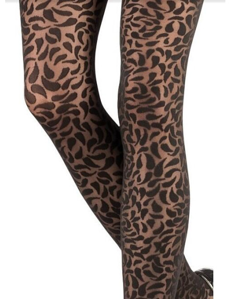 Collant Emilio Cavallini Feuillage noir