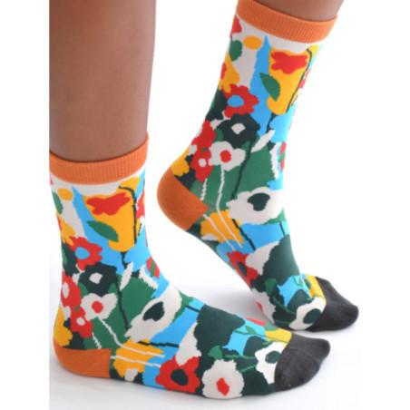 Chaussettes Bouquet Fleuries Psychédélique