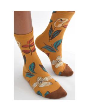 Chaussettes-les-petits-caprices-fleurs-de-café-profil