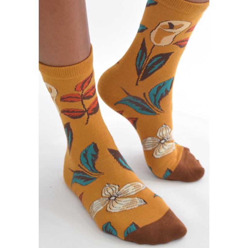 Chaussettes Fleurs de Café