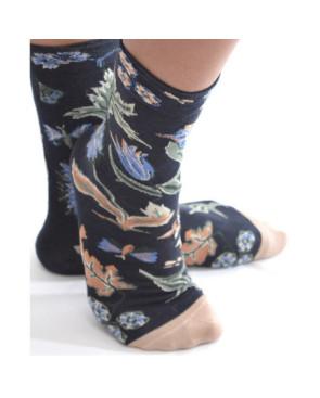 Chaussettes Fleurs et papillons Coton fantaisie les Petits Caprices