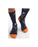 Chaussettes Marine Tulipes Bleues