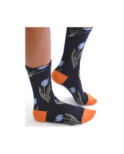 Chaussettes Marine Tulipes Bleues