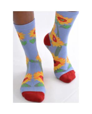 Chaussettes Ciel Bleu Hibiscus coton