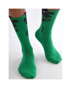 Chaussettes Vertes Petunia Noires