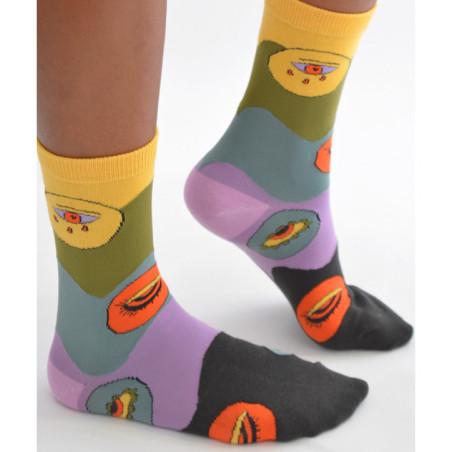 Chaussettes Graffitis Yeux Psychédéliques