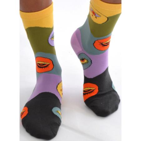 Chaussettes Graffitis Yeux Psychédéliques