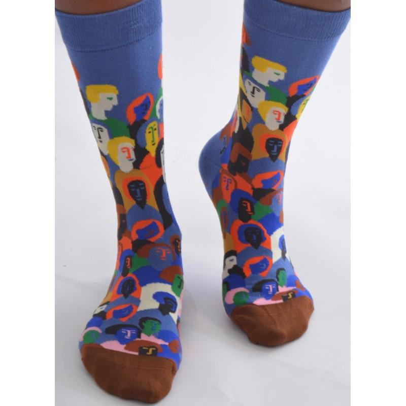 Chaussettes Foule d'Anonymes psychédéliques Chaussettes Foule d'Anonymes psychédéliques