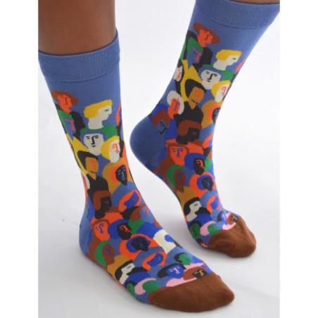 Chaussettes Foule d'Anonymes psychédéliques
