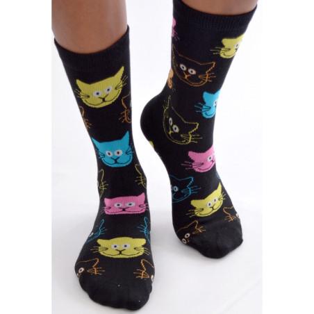 Chaussettes  Chats rigolo Mangas psychédéliques