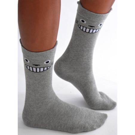 Chaussettes-Les-petits-caprices-ghibli-le-chat-catbus-de-Totoro-profil-e--Gris