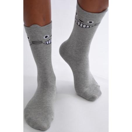 Chaussettes Ghibli Catbus Gris Totoro