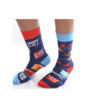 Chaussettes asymétriques vacances et cartes postales