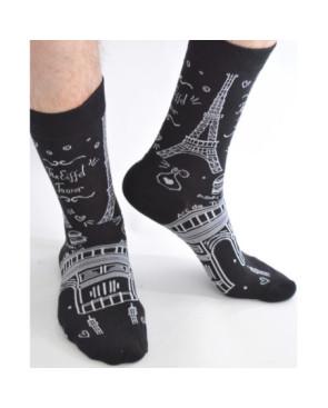  Chaussettes-les-petits-caprices-asymétriques-love-paris-tour-eiffel-arc-triumph-champs-elysée