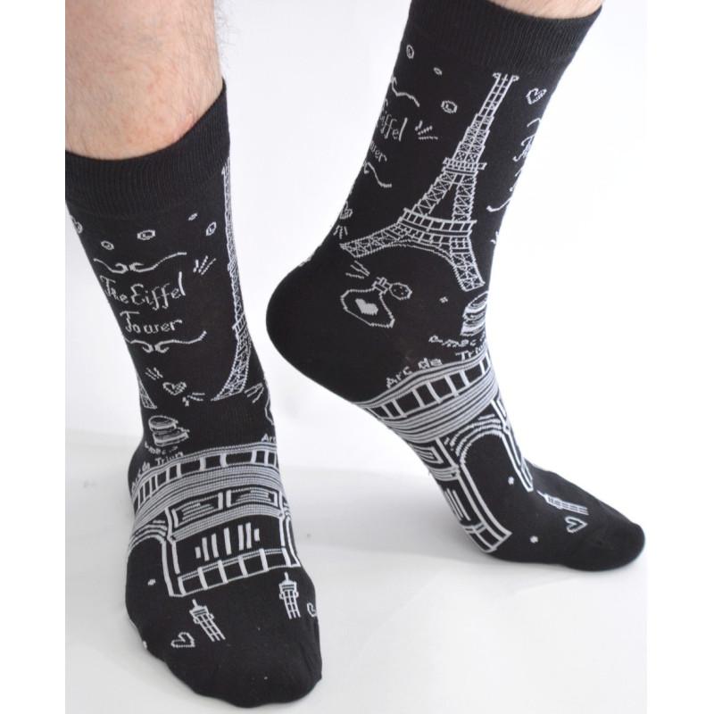 Chaussettes Love Paris Tours Eiffel Arc Triomphe