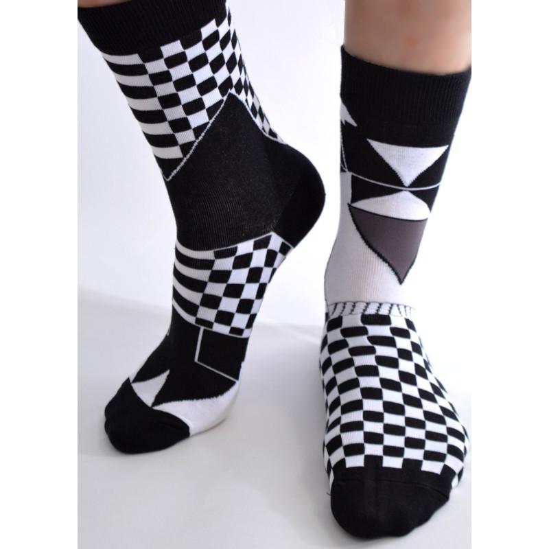 Chaussettes asymétrique Smocking Psychédélique