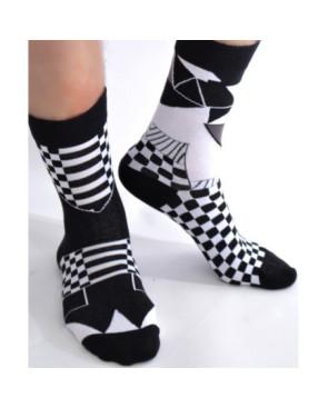 Chaussettes asymétrique Smocking Psychédélique