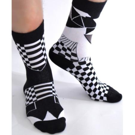 Chaussettes asymétrique Smocking Psychédélique