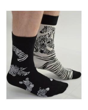 Chausssettes fil de joie Fleurs revers pois