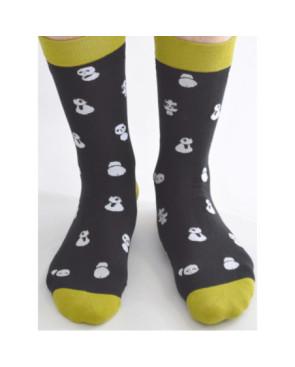 Chaussettes Fil de joie rouge bouquet Psyché