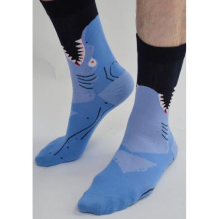 Chaussettes grand Requin Bleu