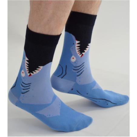 Chaussettes grand Requin Bleu
