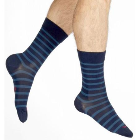 Chaussettes en Soie Berthe aux grands Pieds Rayures