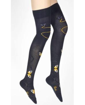 Jambière-berthe-aux-grands-pieds-coton-envole-de-papillons-dorés