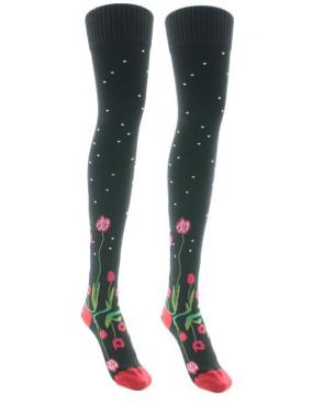 Jambière-Berthe-aux-grands-pieds-noirs-roses-rouge-en-vrai
