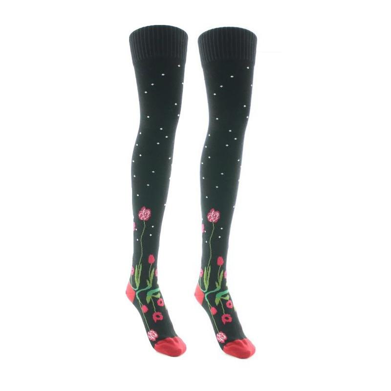 Jambière Hiver Berthe aux Grands Pieds Bouquet Fleuri