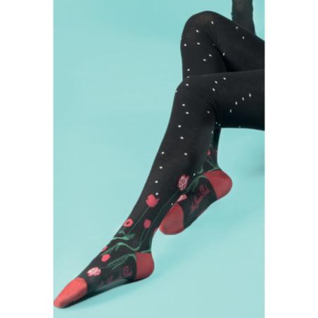 Jambière Hiver Berthe aux Grands Pieds Bouquet Fleuri