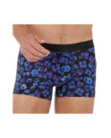 Boxer Hom Will Imprimé Fleurs Bleues