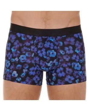 Boxer Hom Will Imprimé Fleurs Bleues